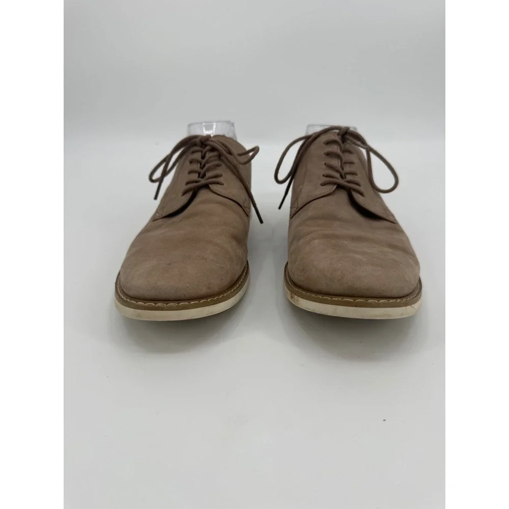 Aldo Mens Taupe Brown Nubuck Derby Shoes Lace Up Dress Casual Size 10 EUR 43